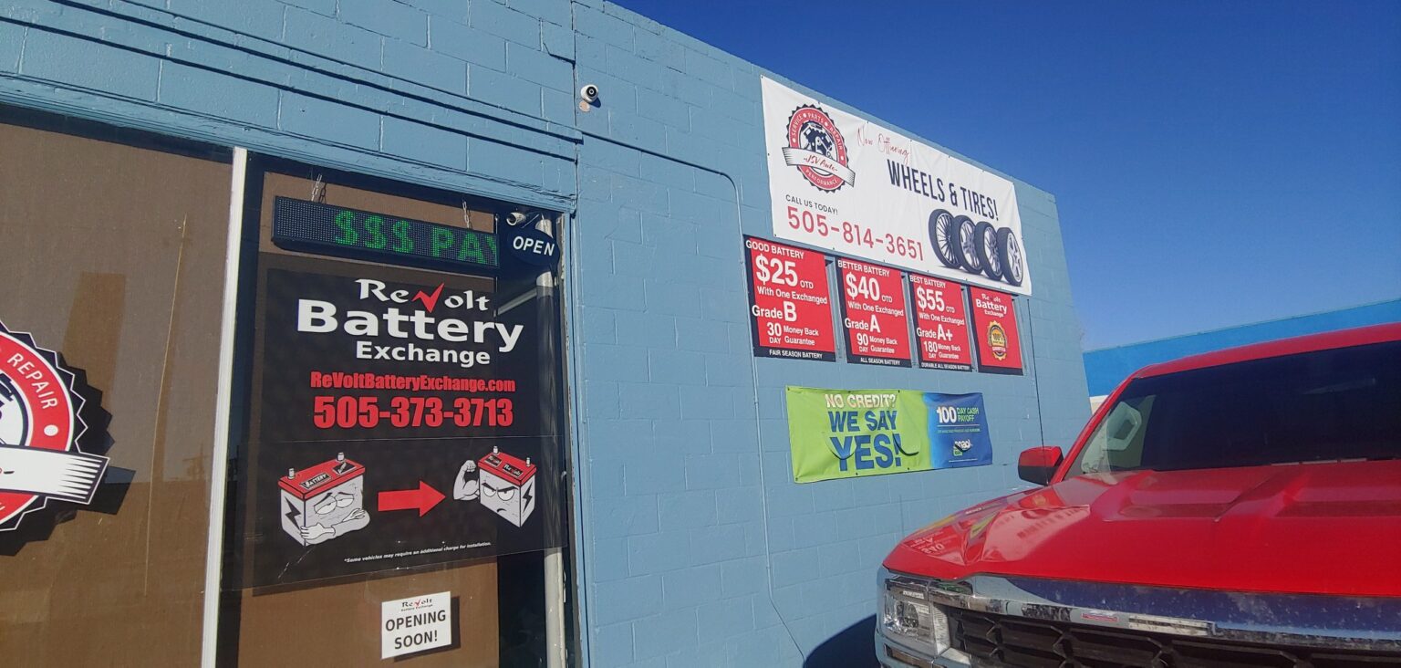 New ReVolt Battery Exchange used battery store in Albuquerque New