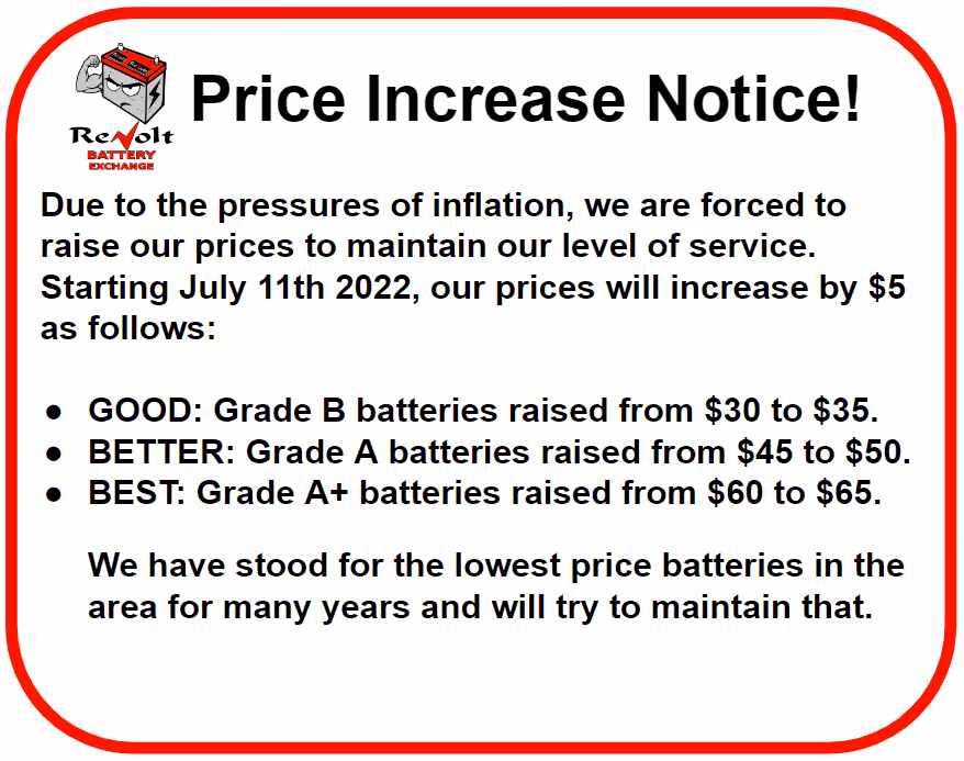 ReVolt Battery Exchange Pricing