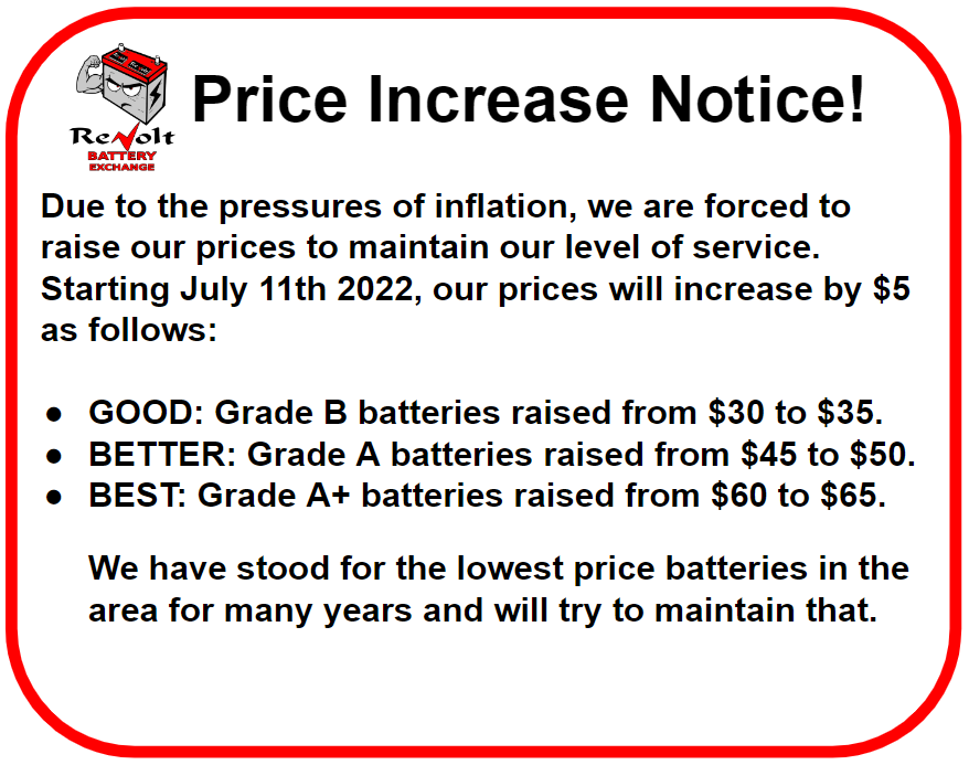 old car battery prices